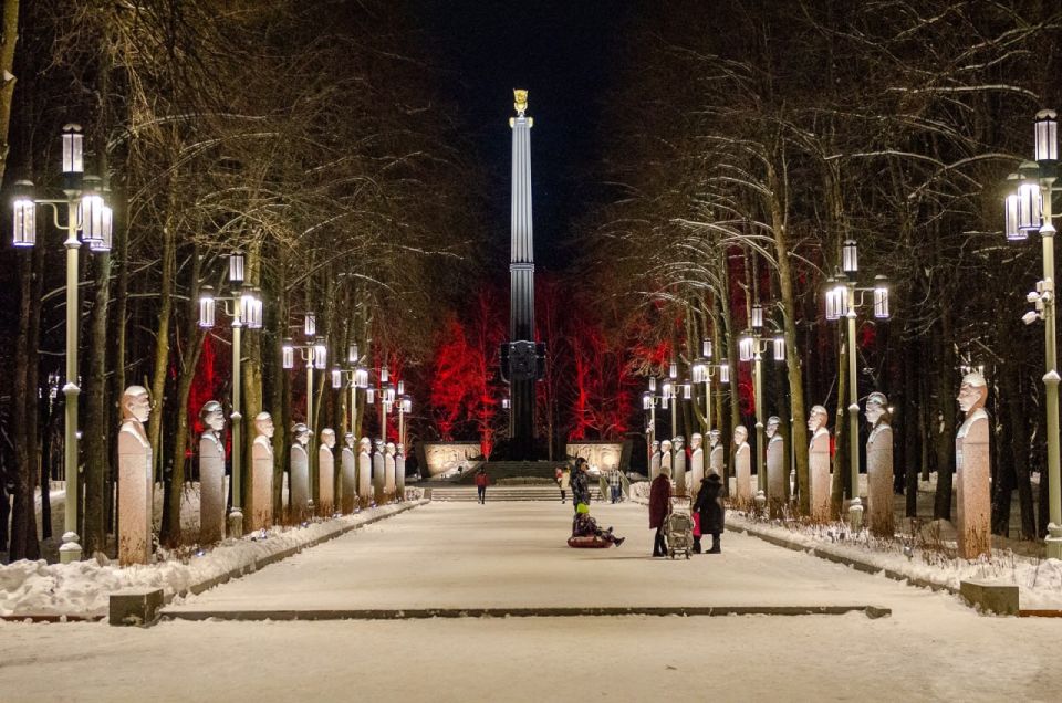 В парке у мемориала «Красная Талка» - лучшее ландшафтное освещение в России