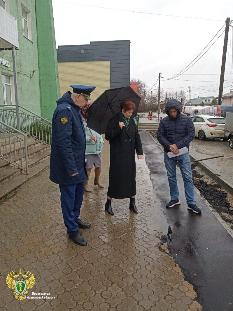 По поручению прокурора области Андрея Жугина приняты меры реагирования по информации в СМИ о ненадлежащем проведении работ по благоустройству в Палехе