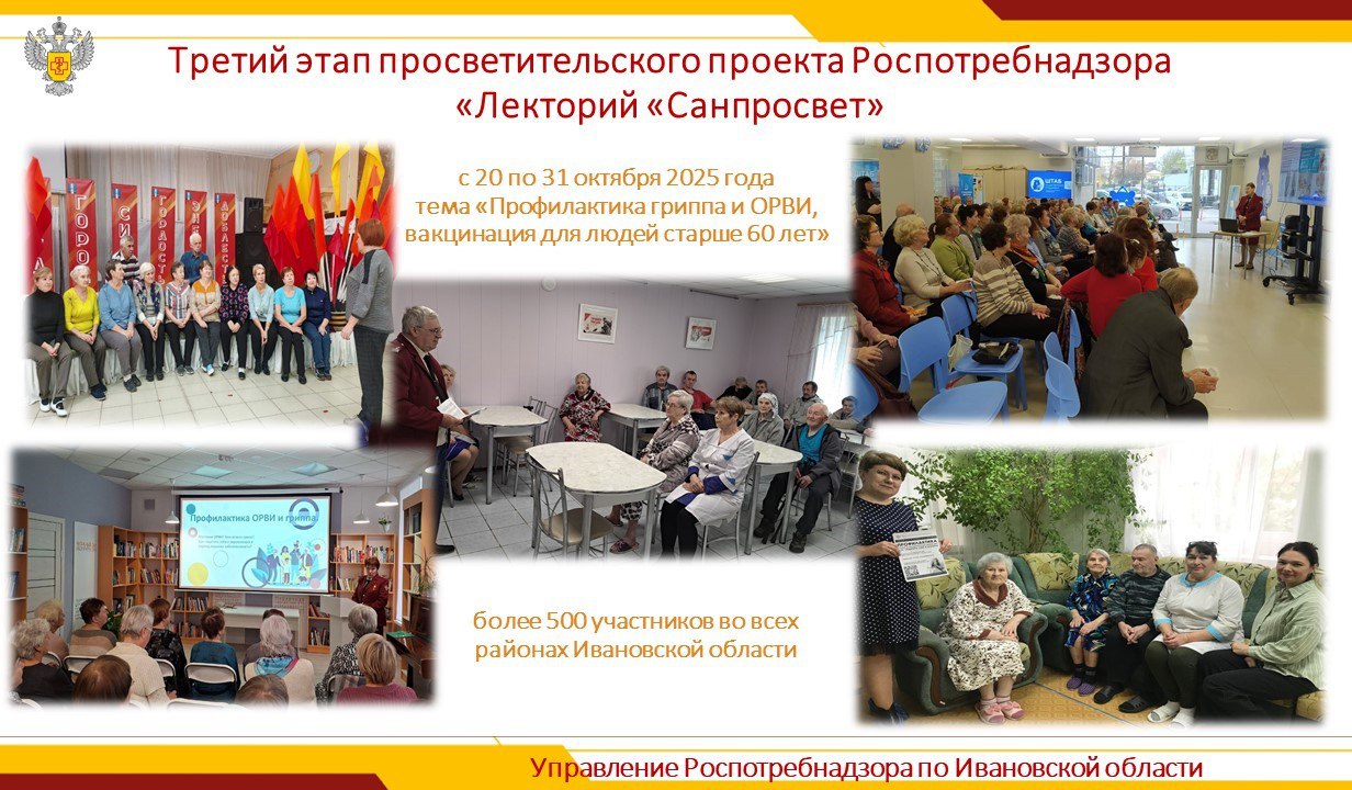В Ивановской области завершился третий этап лектория «Санпросвет» Роспотребнадзора
