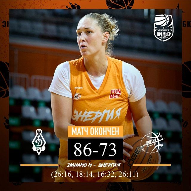 Баскетболистки ивановской «Энергии» уступили московскому «Динамо»