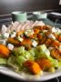 Тёплый салат с тыквой и фетой