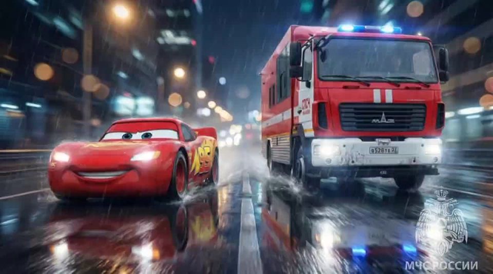 #МЧСвТренде. Не будь как Молния Маккуин — пропускай автомобили МЧС на дороге! Они спешат туда, где кому-то прямо сейчас нужна помощь