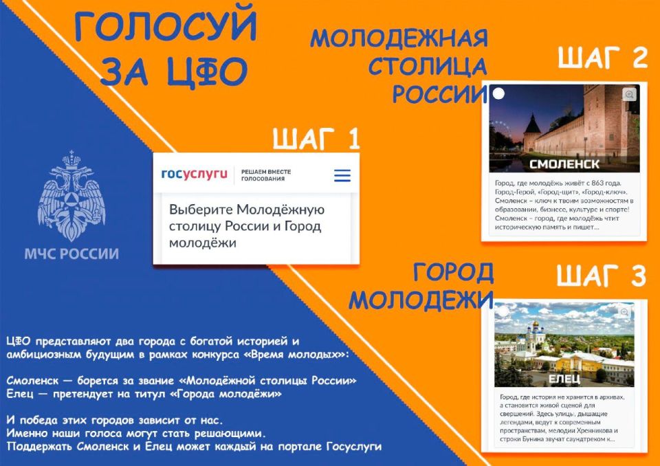 Города ЦФО могут стать молодежными столицами России!