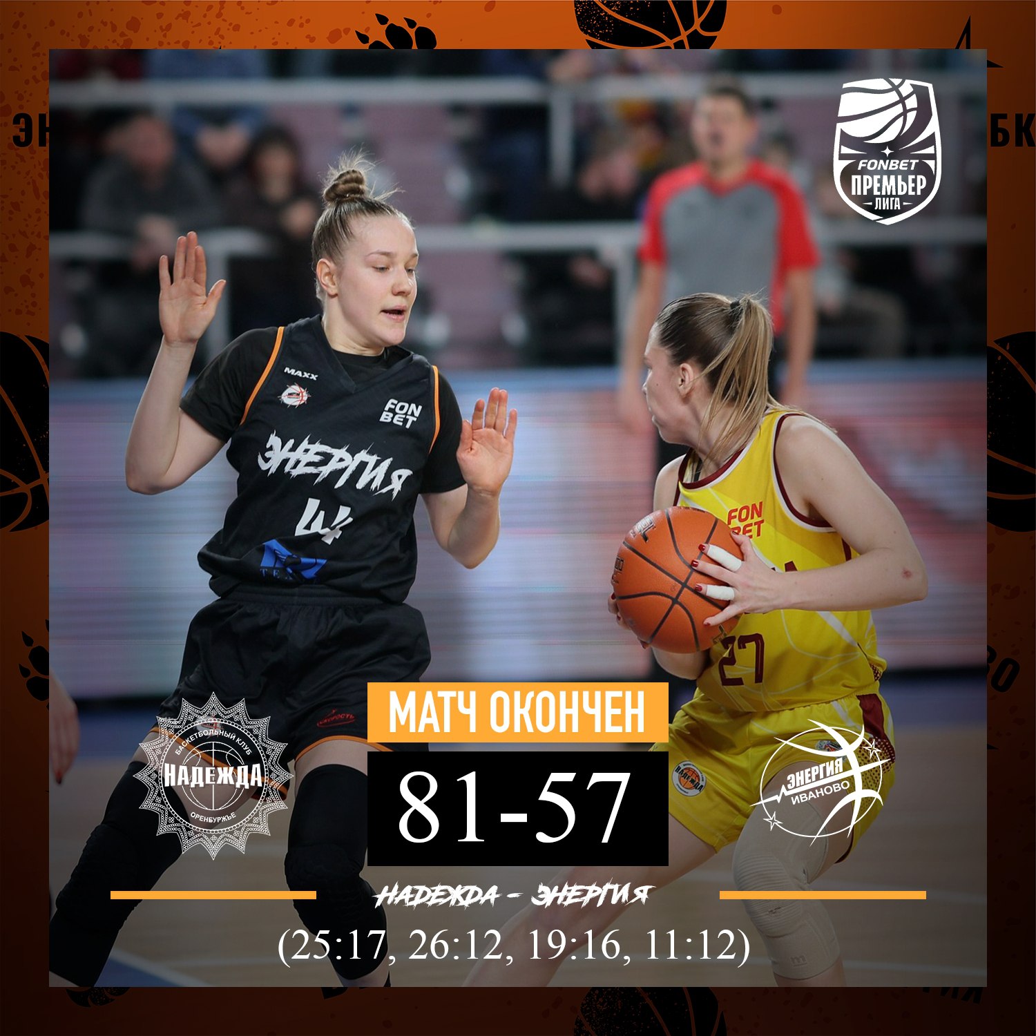 Баскетболистки ивановской «Энергии» провели первый матч года в Оренбурге