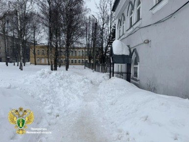 По поручению прокурора области Андрея Жугина организована проверка по факту падения снега с крыши здания на несовершеннолетнего ребенка
