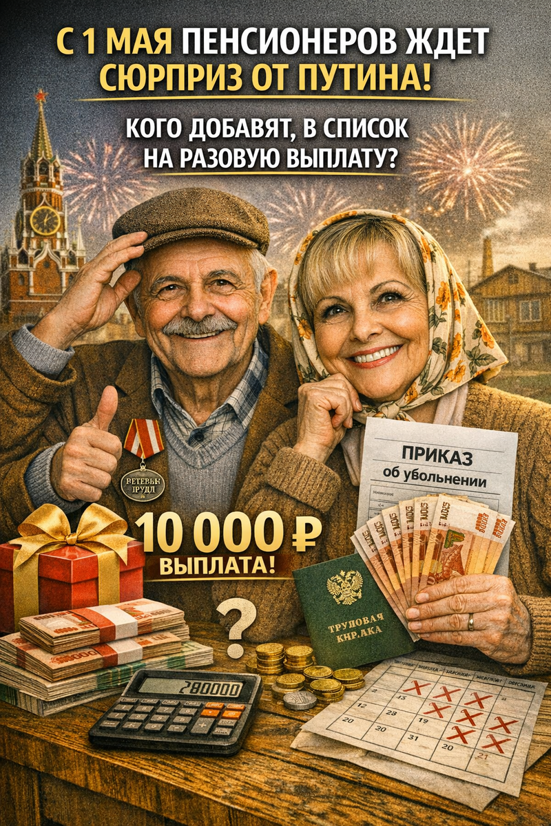 С 1 мая 2026 года пенсионеров ждёт разовая выплата — но не всем она положена