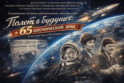 В Иванове в Государственном архиве откроется выставка к 65-летию полета Юрия Гагарина в космос