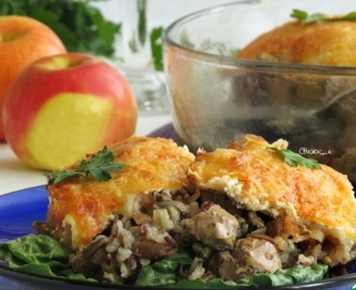Ароматный рис с куриной печенью и яблоками: новое ароматное блюдо для праздничного стола