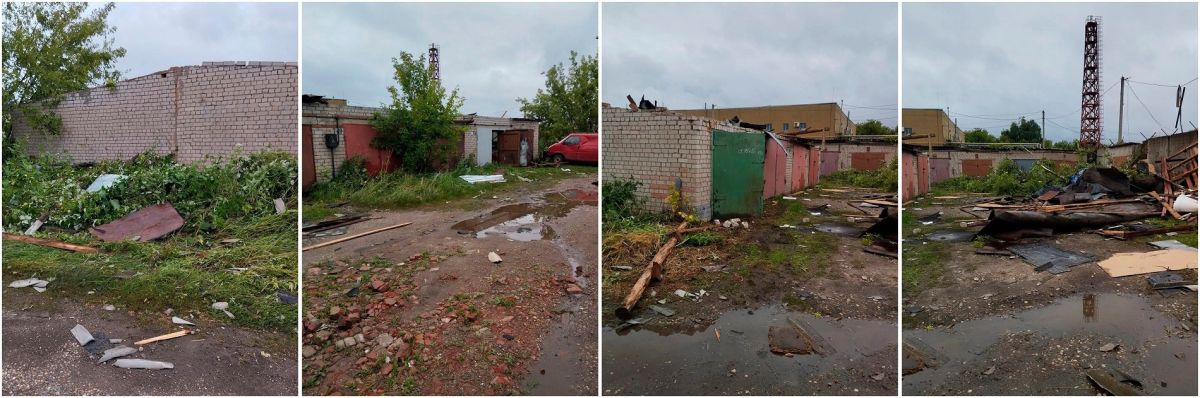 Локальный смерч в Иванове оставил без крыш около 30 гаражей