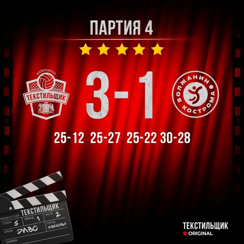 Вторую победу одержал ивановский волейбольный «Текстильщик» в первом туре чемпионата России